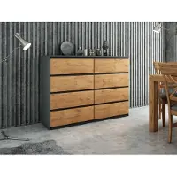 RAUMHIRSCH FURNITURE Praktische Kommode 120 cm mit 6 Schubladen und viel Stauraum