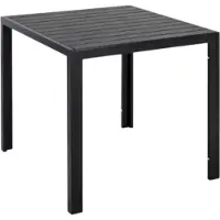 Bolt Gartentisch Aluminium 75x75x72cm – Schwarz – WPC Tischplatte – Bistro- & Eettafel – Wetter- & Hitzebeständig – Für Garten, Terrasse & Balkon