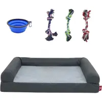 Bolt Hundebettenen – Hundesofa auf Beinen – Hundebettenen für Hunde & Katzen – Dunkelgrau – Waschbar – Komfortables Hundebettenen – 76cm