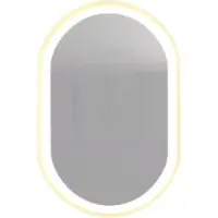 Bolt LED Badspiegel – Oval – Goldfarben – Dimmbar – Anti-Beschlag – Make-up Spiegel – 50x80cm