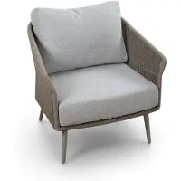 4 Jahreszeiten Gartenmöbel Loungesessel Alezio | Elfenbeinfarbe | Camel Mocca | 2er Set