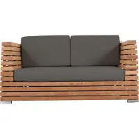 Lestix International Outdoor Sofa Picardie 2-Sitzer Teak Massivholz