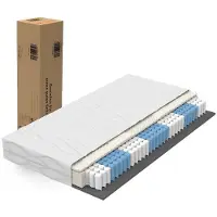 Ropilly 160x200 cm Taschenfederkernmatratze H3 20 cm Höhe mit 7 Zonen, 1000 Federn pro 2 m², Standard 100