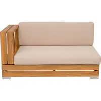 Lestix International Outdoor Ecksofa Korsika Ottomane links Teakholz von Teako Design