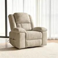 INONEFT Elektrischer Relaxsessel, elektrisch, mit Massagefunktion, Heizung, Massagesessel,Relaxsessel mit Rückenlehne, verstellbare Neigung, Braun