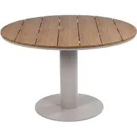 4 Jahreszeiten Gartenmöbel Runder Gartentisch Tower | ø 120 cm | Tecon Teak | Camel