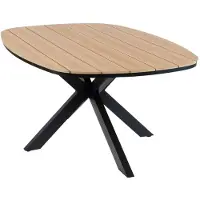 4 Jahreszeiten Gartenmöbel Ovaler Gartentisch Cadiz | 180 x 115 cm | Tecon Teak | Schwarz