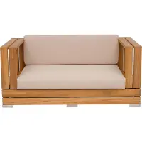 Lestix International Outdoor Sofa Korsika 2-Sitzer Teakholz Edelstahl von Teako Design
