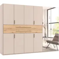 Wimex "Digit Kleiderschrank wahlweise mit oder ohne Spiegel" Schlafzimmer Schrank Bestseller im modernem Design, erhältlich in den Breiten 225cm oder 270cm (mit 8 oder 10 Türen)