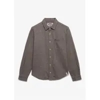 Superdry für Herren. M4011187A Twill-Tweed-Hemd taupe (XXL), Lässig, Wolle, Klassisch, Langarm