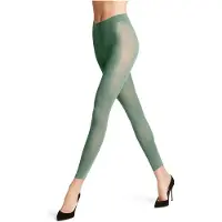 Falke Feinstrumpfleggings "Pure Matt", Damen, Gr. M-L, grün (sage (7538)), Obermaterial: 92% Polyamid PA. 8% Elasthan EL., Strumpfhosen Feinstrumpfleggings