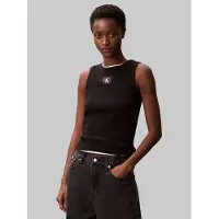 Calvin Klein Tanktop "A - WVN LBL 2X2 CTTN" Mit Rundhalsausschnitt