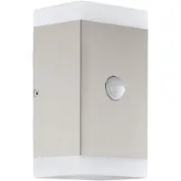 Eglo 75546 CARPINERA LED Außen-Wandleuchte 2X4,6W Sensor Edelstahl Warmweiss IP44