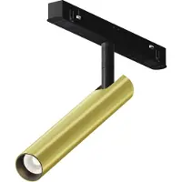 Maytoni Strahler für Magnetschienen-System Exility Focus T LED incl. Schwarz und Messing aus Aluminum 6W für Küche, Schlafzimmer, Wohnzimmer, Esszimmer, Lobby