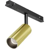 Maytoni Strahler für Magnetschienen-System Exility Focus LED incl. Schwarz und Messing aus Aluminum Dimmbar 5W für Küche, Schlafzimmer, Wohnzimmer, Esszimmer, Lobby