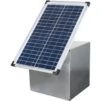 AKO Solarmodul 15?W, 37,5x37?cm, inkl. Halterung, Weidezaun, 100?cm Kabel