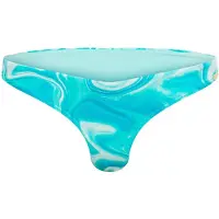 Superdry für Damen. W3010389A Blau bedruckte Bikini-Hose mit auffälligem Design (M), Strandbekleidung, Recyceltes Polyester, Nachhaltig