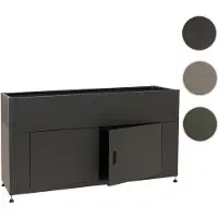 Mendler Hochbeet HWC-O85, Metallhochbeet Blumenkasten Pflanzkübel Stauraum, Metall 47kg 91x161x51cm anthrazit