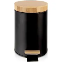 Orion Metall-Abfalleimer mit Pedal schwarz BLACK 3 l