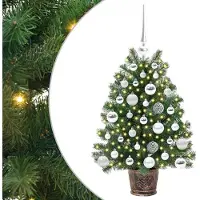 vidaXL Künstlicher Weihnachtsbaum Grün 75 cm PE und PVC