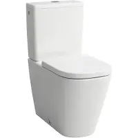 Laufen MEDA Stand-WC-Kombination, spülrandlos, Silent Flush, 360x680mm, Tiefspüler, H8241114000001, Farbe: Weiß mit LCC