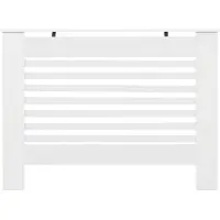 vidaXL Heizkörperverkleidungen 2 Stk. Weiß 112 x 19 x 81,5 cm MDF