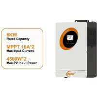 OEM Solar-Hybridwechselrichter, reine Sinuswellenausgabe, MPPT-Ladetechnologie, JPV-6KW