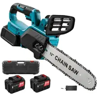 OEM Kettensäge, bürstenloser Motor, ergonomischer Griff, 2 Batterien