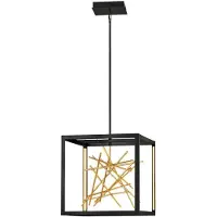 Quintiesse LED-Hängelampe Styx, schwarz, 3.000K 53,8 x 53,8cm