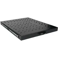 Equip EZVS-19-1-80-B - Rack-Schieberegal - 800 mm - Schrankmontage - Schwarz - 1U - 48.3 cm (19")