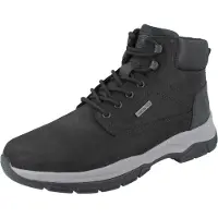 Rieker 30241-00 Herren Schnürstiefel schwarz Lederkombination weit - Größe: 44
