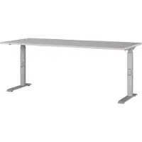 OEM Schreibtisch höhenverstellbar, Kaschmir/Silber, 180x91x80 cm