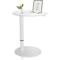 Merkloos Höhenverstellbarer Schreibtisch Stehpult - Stufenlos verstellbar - MDF mit PVC-Beschichtung - Weiß - Für Büro und Homeoffice