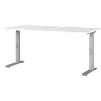 Dripio Höhenverstellbarer Schreibtisch 160x91x80 cm weiß/silber