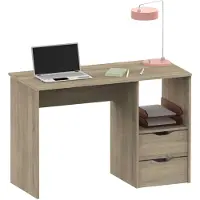 Dripio Schreibtisch EKO mit 2 Schubladen, Cambrian-Eiche, 76x115x50 cm