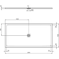 Ideal standard T5617FV Rechteck-Brausewanne Ultra Flat S +