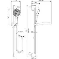 Ideal standard A7898GN Brausekombination Idealrain Solos
