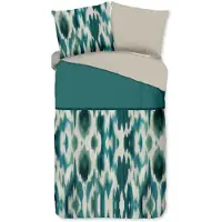 Muller Textil Good Morning Bettwäsche "Barletta" - Blau - (140x220 cm) - 100 % Baumwolle