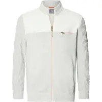 Jan Vanderstorm Strickjacke "Strickjacke DYRE", Herren, Gr. 6XL, weiß (wollweiß melange), Strickjacken Strickjacke