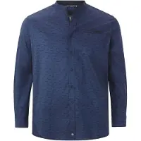 Jan Vanderstorm Langarmhemd "Hemd LEIFBJORN", Herren, Gr. 5XL, weit, blau (dunkelblau), Obermaterial: 100% Baumwolle CO., Hemden Langarmhemd