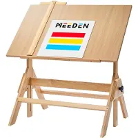 Dripio Zeichentisch aus Massivholz, höhenverstellbar, neigbar, 60x90 cm