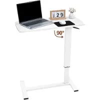 OEM Mobiler Stehschreibtisch, höhenverstellbar 66–94 cm, neigbar, 81 cm, weiß