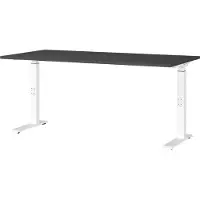 OEM Schreibtisch höhenverstellbar 160x91x80 cm Graphit/Weiß