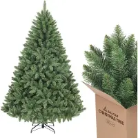 Salcar Kunsttannenbaum – 180 cm – Sehr naturgetreuer Tannenbaum mit 730 Ästen – Grüner Nordmanntannenbaum mit Klappsystem – Ca