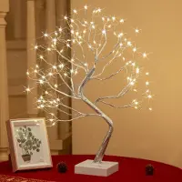 SURIGHT Lichtbaum mit Lichtästen für den Innenbereich – 108 warmweiße LEDs – Miniatur-Bäume – Bonsai-Beleuchtung – Dekoration – Verstellbare Äste