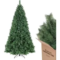 Salcar Kunst-Weihnachtsbaum, 210 cm - Künstlicher Tannenzapfenbaum mit Handschuhen und Metallständer - Weihnachtsbaum als Weihnachtsdekoration für den Innenbereich