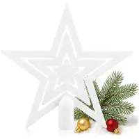 COM-FOUR® Glitzernder Stern für die Spitze des Weihnachtsbaums – Stern für die Spitze des Weihnachtsbaums