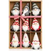COM-FOUR® Weihnachtsanhänger für den Weihnachtsbaum – Set mit 9 Stück – Bezaubernd