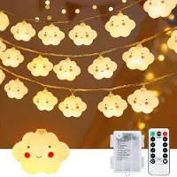 SURIGHT Lichterketten mit Batteriebetrieb – 20 LEDs – 3 Meter – Warmweiß – Innenbereichs-LED-Lichterkette mit Timer und Fernbedienung – 8 Modi