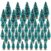 Generisch Miniatur-Weihnachtsbaum aus Kiefernholz – Set mit 50 Stück